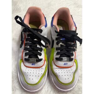 Nike Air Force 1 Shadow White Neon Multi Color Sneakers Women’